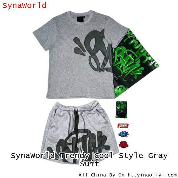 SynaWorld Trendy Cool Style Gray Suit