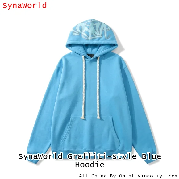 SynaWorld Graffiti-style Blue Hoodie