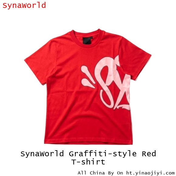 SynaWorld Graffiti-style Red T-shirt