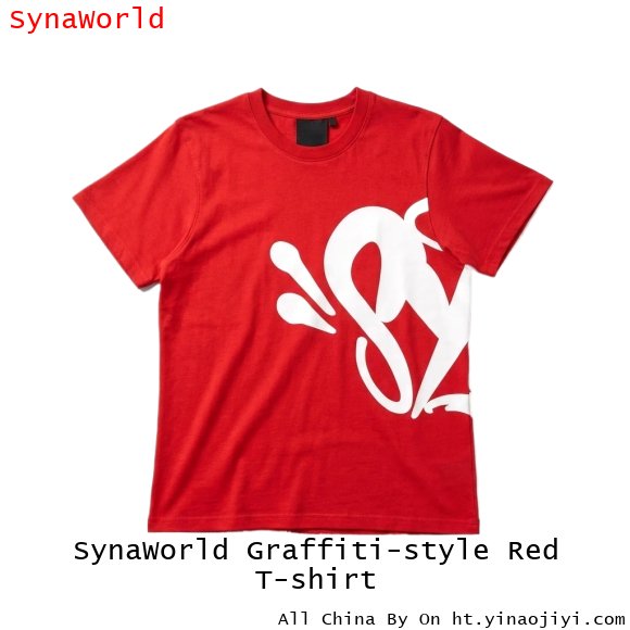 SynaWorld Graffiti-style Red T-shirt